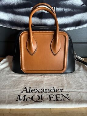 Alexander McQueen Pinter Colorblock Satchel Handbag!